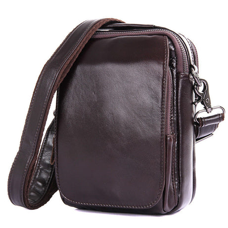 New Fashion Messenger Bags Casual Leather Bags For Men Black Leather Messenger Crossbody Side Shoulder Bags by Leather Warrior