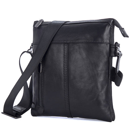 New Fashion Messenger Bags Casual Black Leather Bags For Men Leather Messenger Crossbody Side Shoulder Bags by Leather Warrior