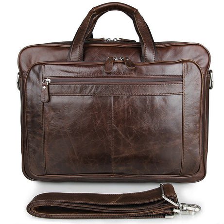 Big Capacity Coffee Laptop Messenger Bag Business Briefcase Men Leather Bags Side Bags by Leather Warrior