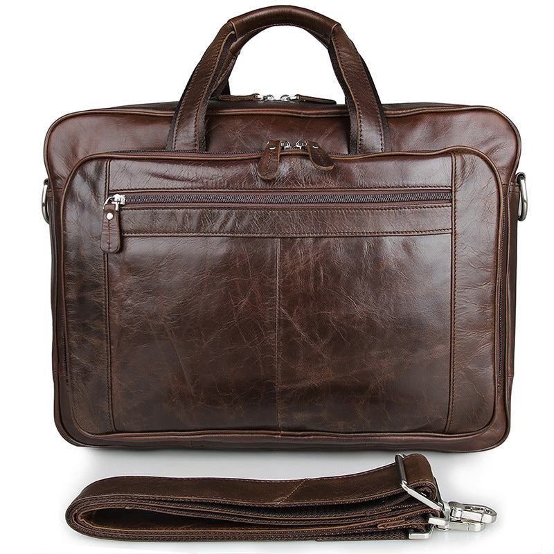 Big Capacity Coffee Laptop Messenger Bag Business Briefcase Men Leather Bags Side Bags by Leather Warrior