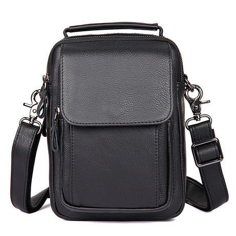Black Business Bag For Men Leather Bag For Men Leather Messenger Shoulder Bag by Leather Warrior