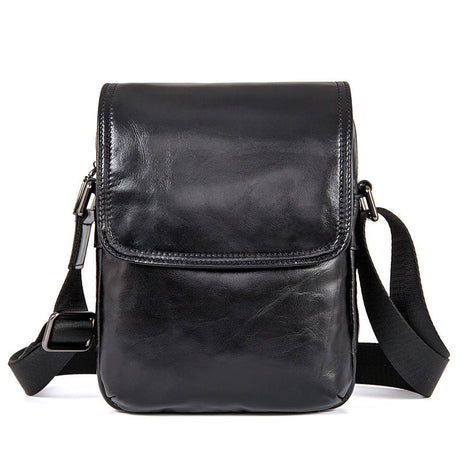 Handmade Messenger Bags Men's Shoulder Bag Vintage Black Leather Satchel Bag by Leather Warrior