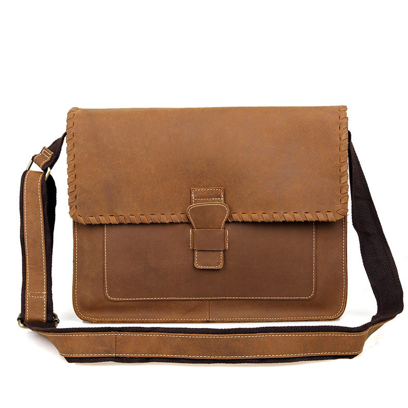 Vintage Brown Leather Messenger Bag Messenger Bag Fossil For Men Best Messenger Bags by Leather Warrior