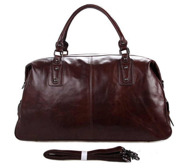 Dark Coffee Men Handbags, Men Leather Travel Bag, Business Travel Duffle Luggage Bag by Leather Warrior
