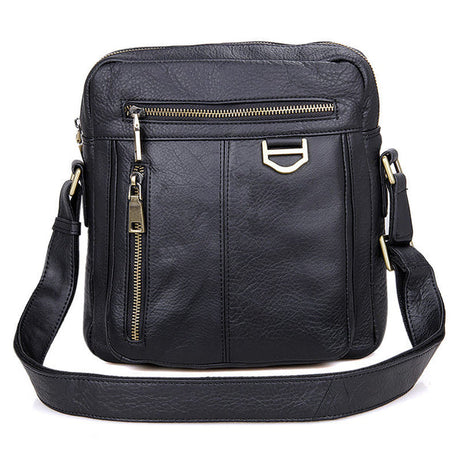 New Fashion Messenger Bags Casual Black Leather Bags For Men Leather Messenger Crossbody Side Shoulder Bag by Leather Warrior