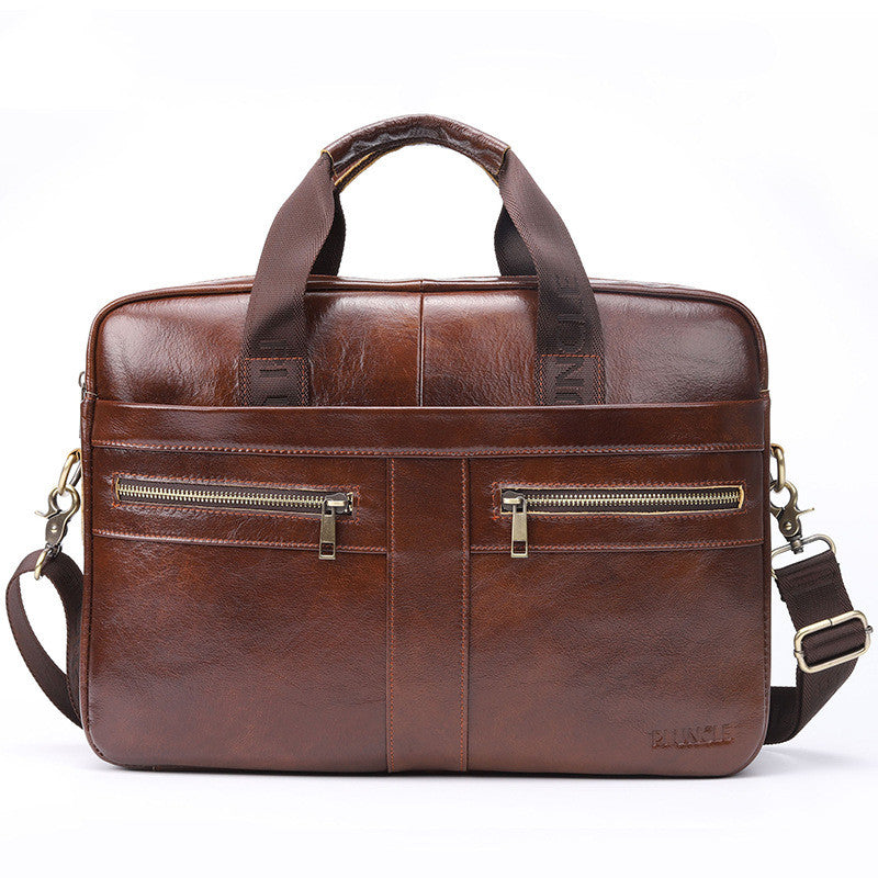 Brown New leather men briefcase Leather Messenger Bag by Leather Warrior