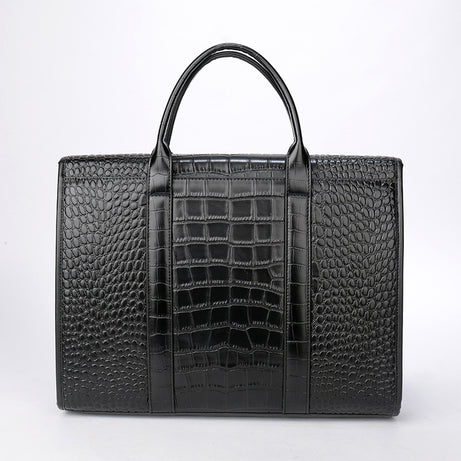 Crocodile Pattern Leather Bag for Businessmen