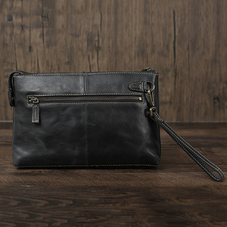 Flash Sale Full Grain Leather Clutch Handmade Vintage Wrist Bag Leather Handbag