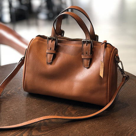 Full Grain Leather Handbag Leather Crossbody Bag Women Leather Shoulder Bag