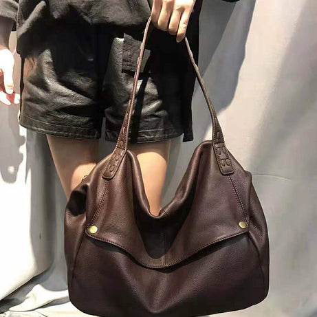 Full Grain Leather Shoulder Bag Women Leather Handbag Large Leather Crossbody Bag