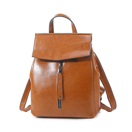 Full Grain Leather Backpack Purse for Women, Stylish Leather Backpack
