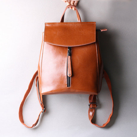 Women Leather Knapsack, Stylish Leather Backpack, Shoulder Bag