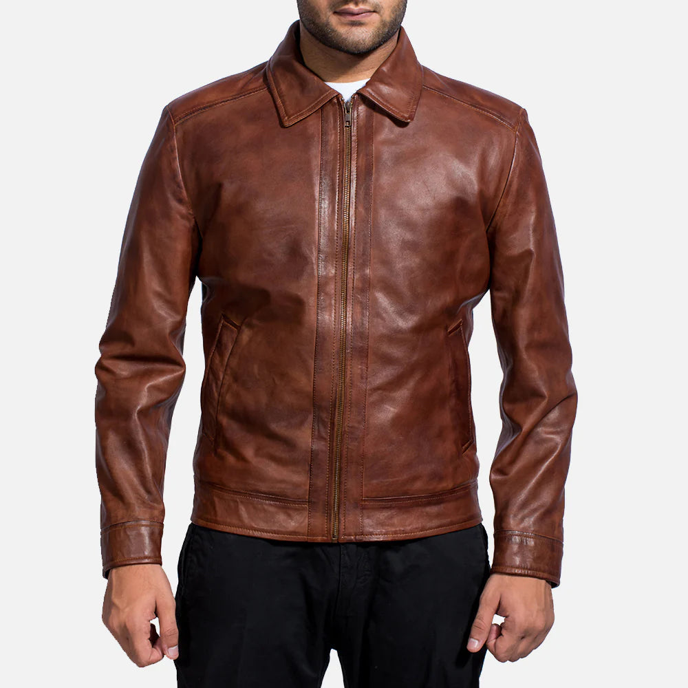 Mike Brown Leather Jacket 