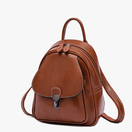 Top Grain Leather Women Backpack Leather City Backpack Travel Rucksack Women Stylish School College Backpack Gift For Her