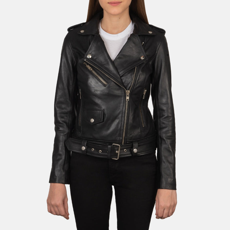 Michelle Black Women LeatherJacket