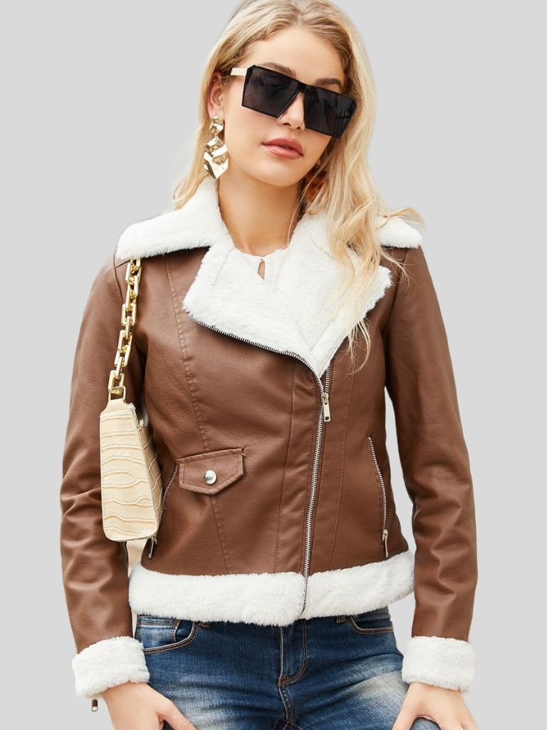 Women’s Brown Tan Leather Jacket