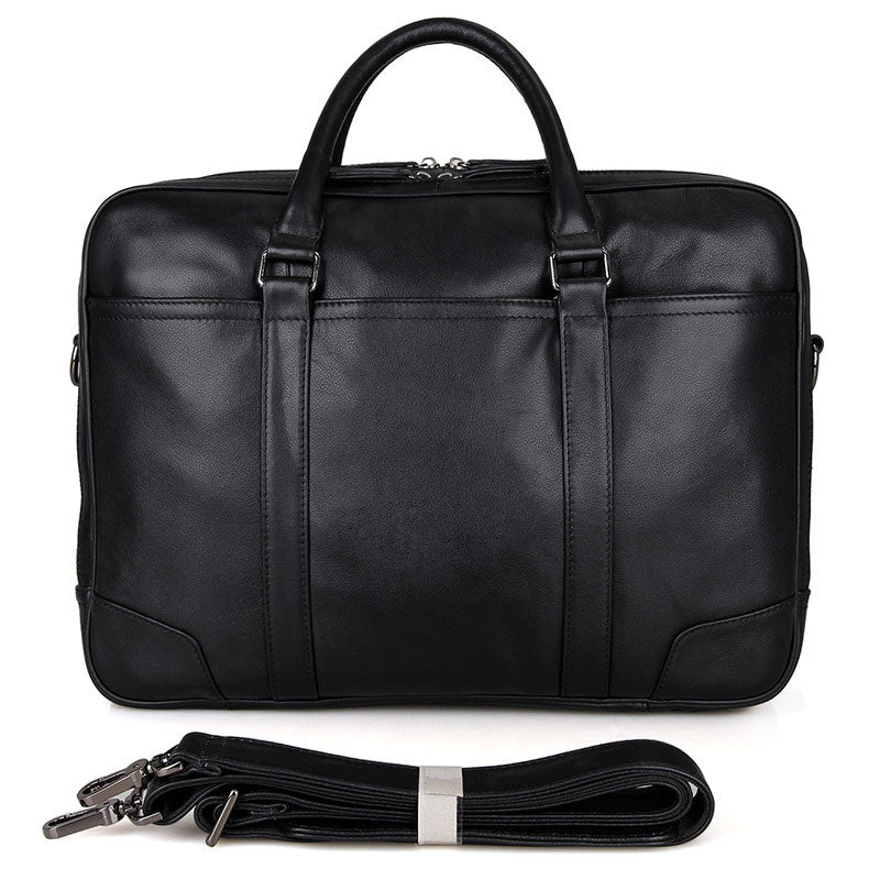 Full Grain Leather Briefcases, Leather Laptop Bags, Black Messenger Shoulder Bags by Leather Warrior